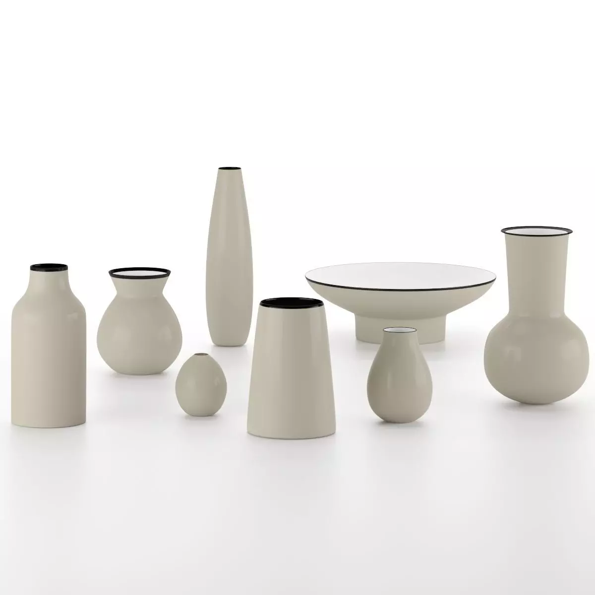 Ceramic Modern Vase 3D model_0