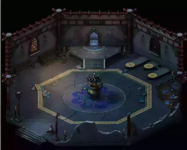 Indoors - broken old tower