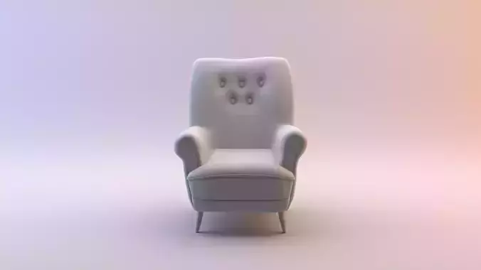Cosy Armchair mid poly asset