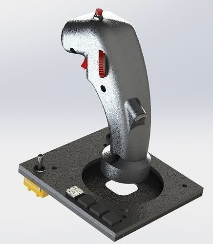 F-14B rio HCU stick and panel with electronics component 3D print model