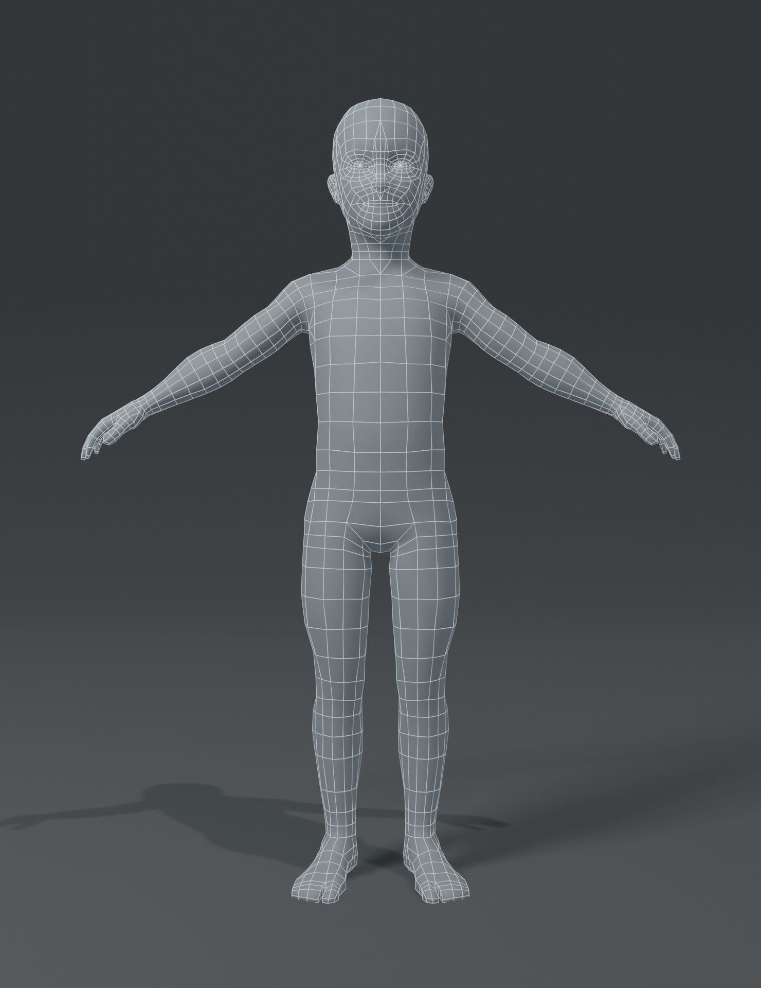 Human Body Base Mesh 10 3D Models Pack Low-poly 3D model_9