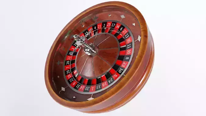 Roulette wheel Low-poly 3D model