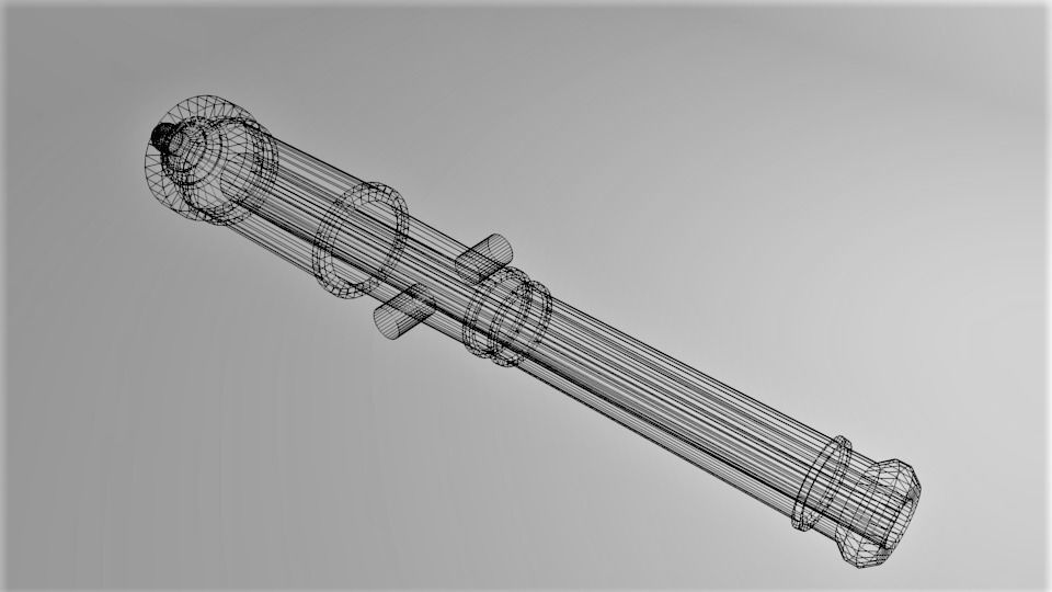 Saker Cannon 3D model_5