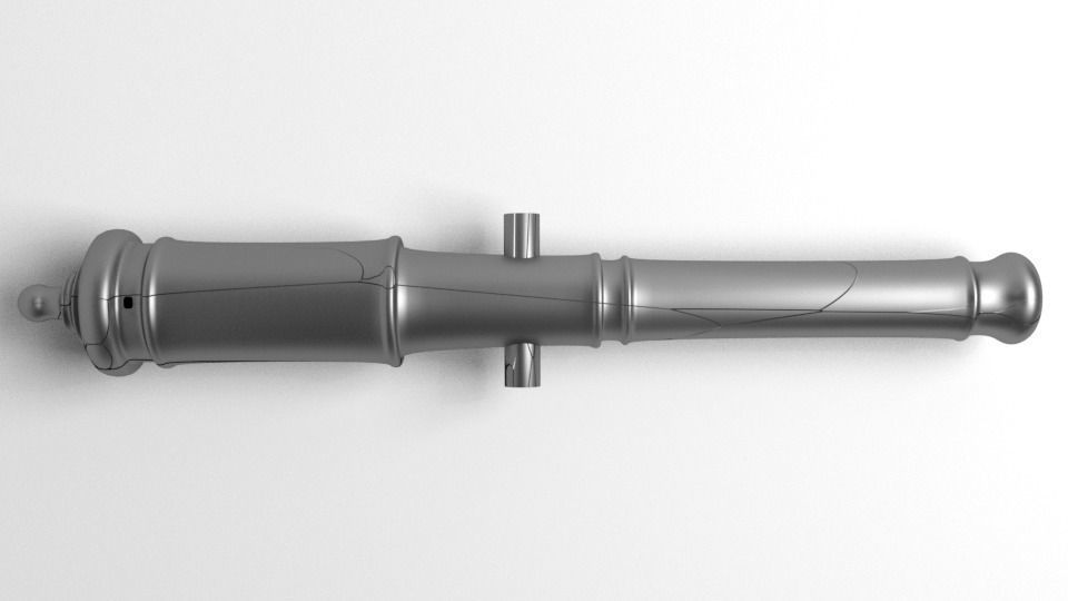 Saker Cannon 3D model_2