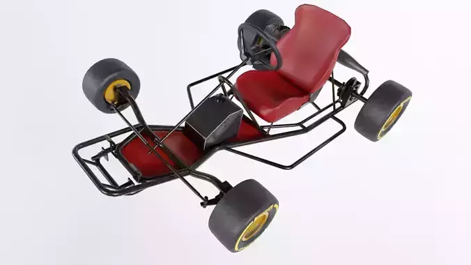 Go Kart Low-poly 3D model