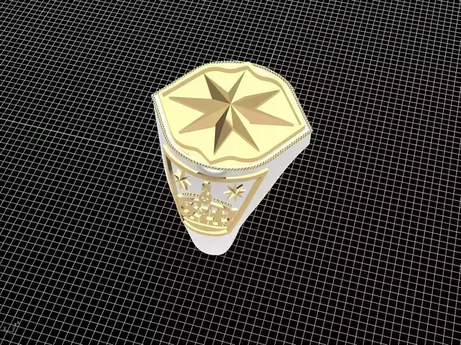ring 5 gold with star