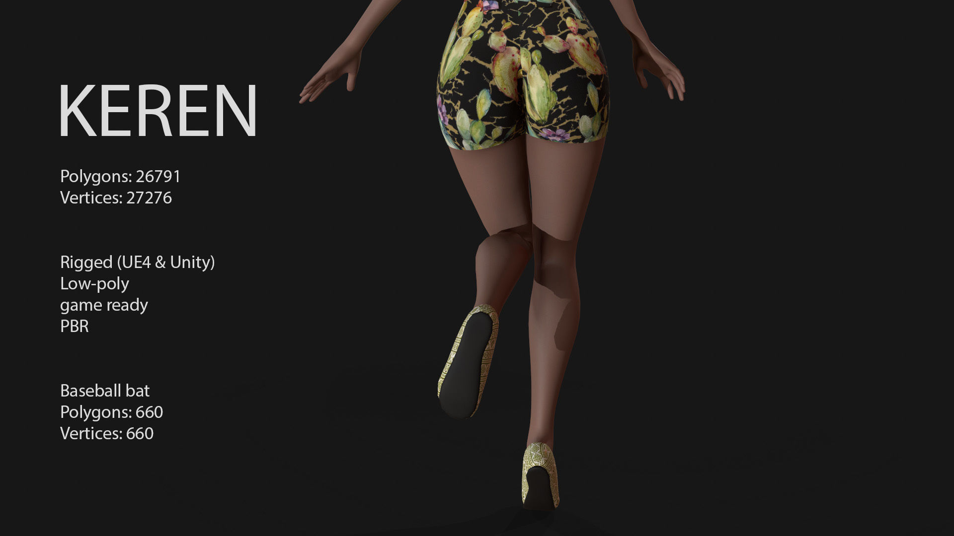 Keren Style X GIRL Low-poly 3D model_12