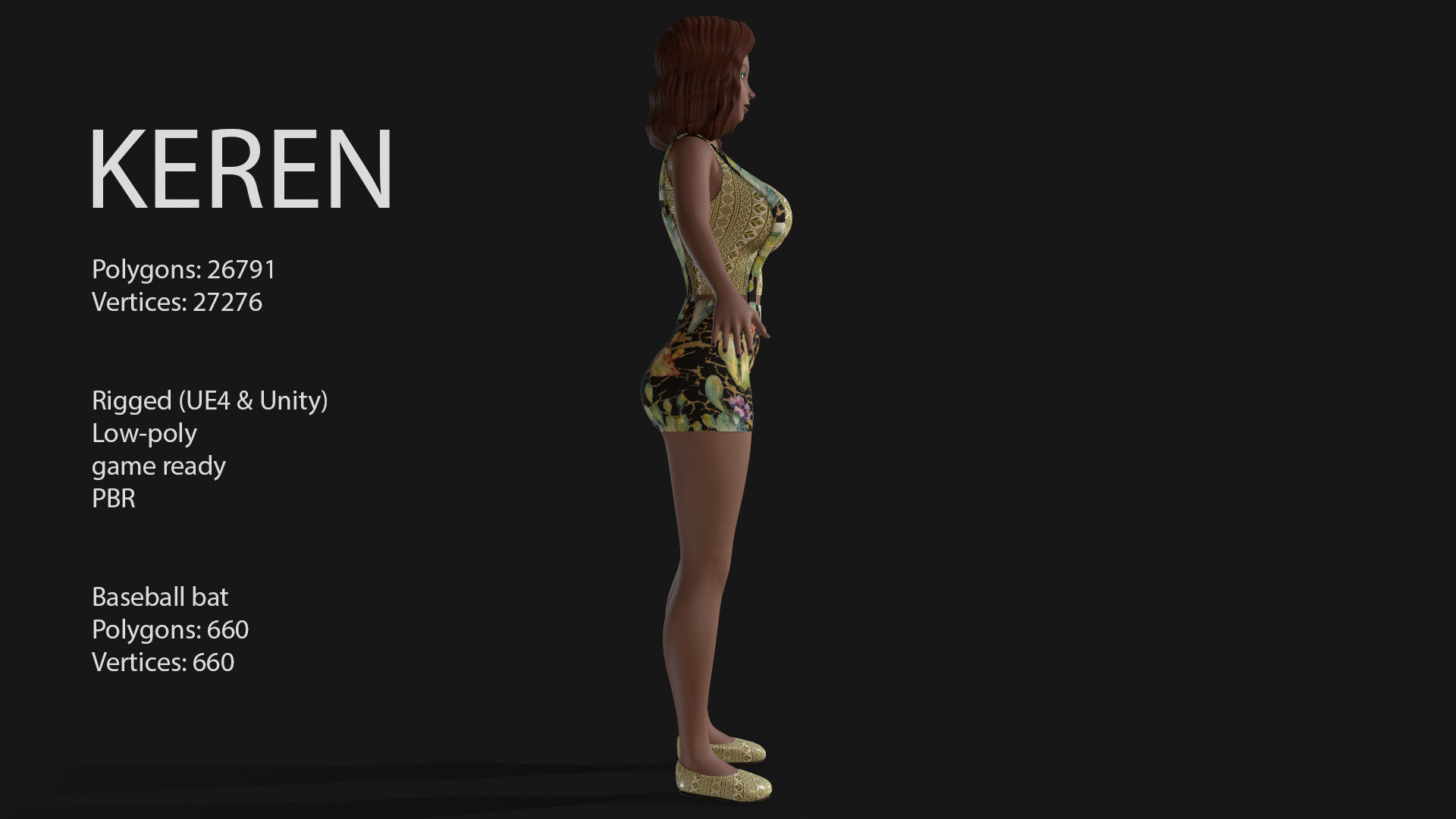 Keren Style X GIRL Low-poly 3D model_4