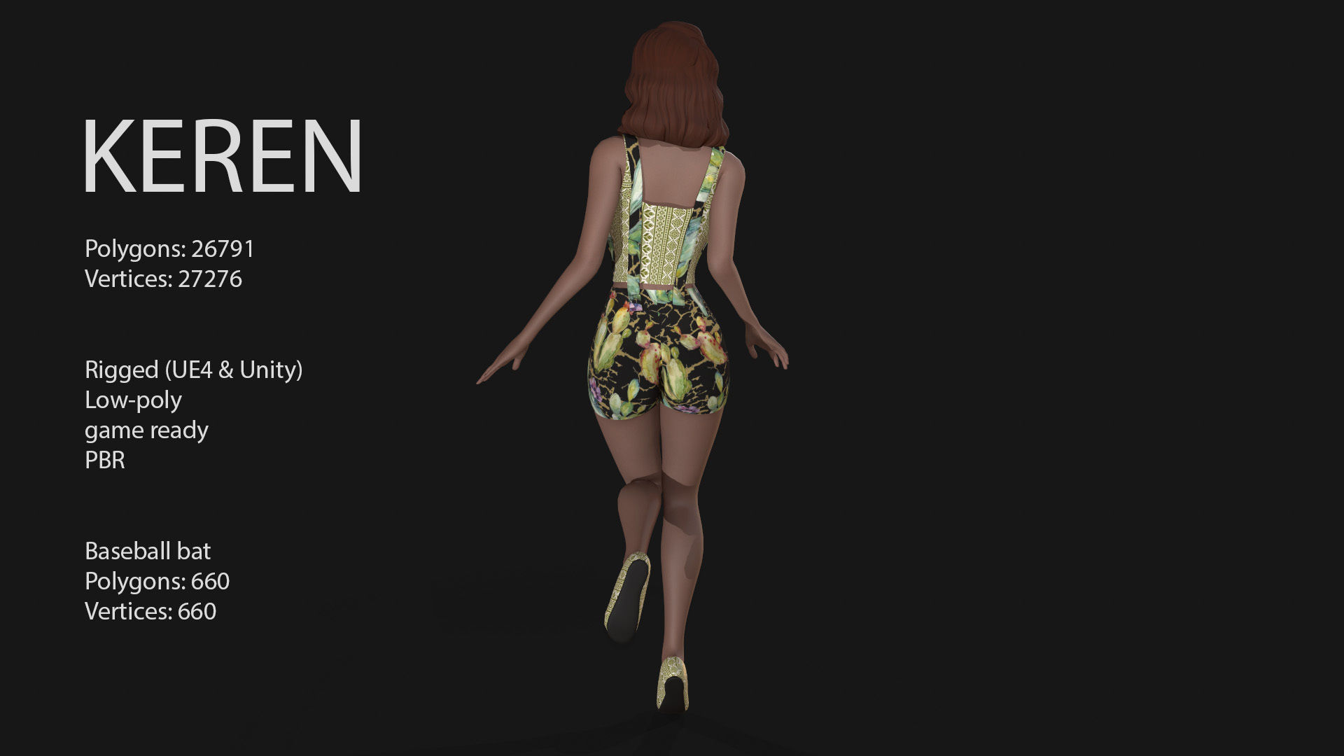 Keren Style X GIRL Low-poly 3D model_2