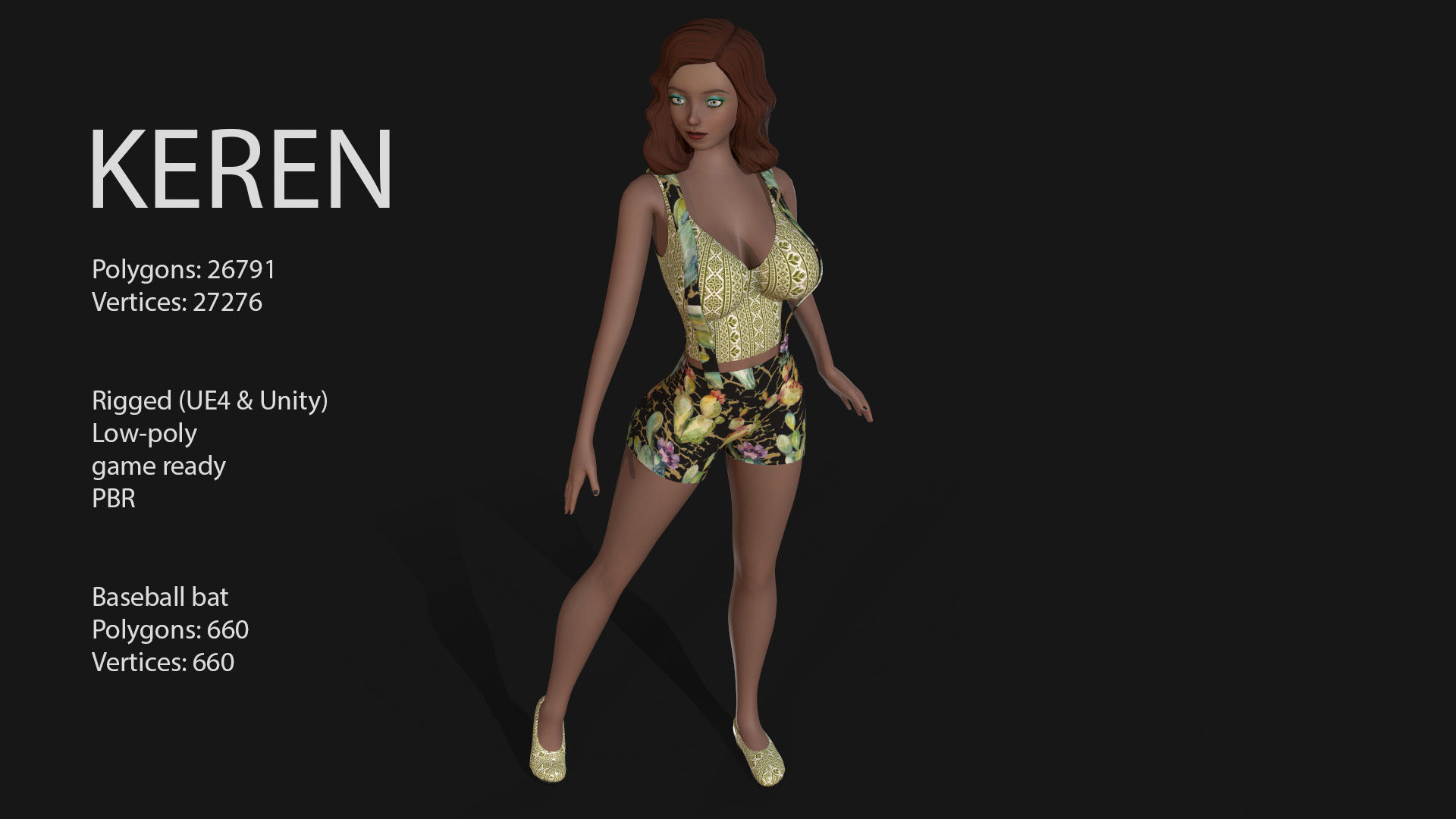 Keren Style X GIRL Low-poly 3D model_6