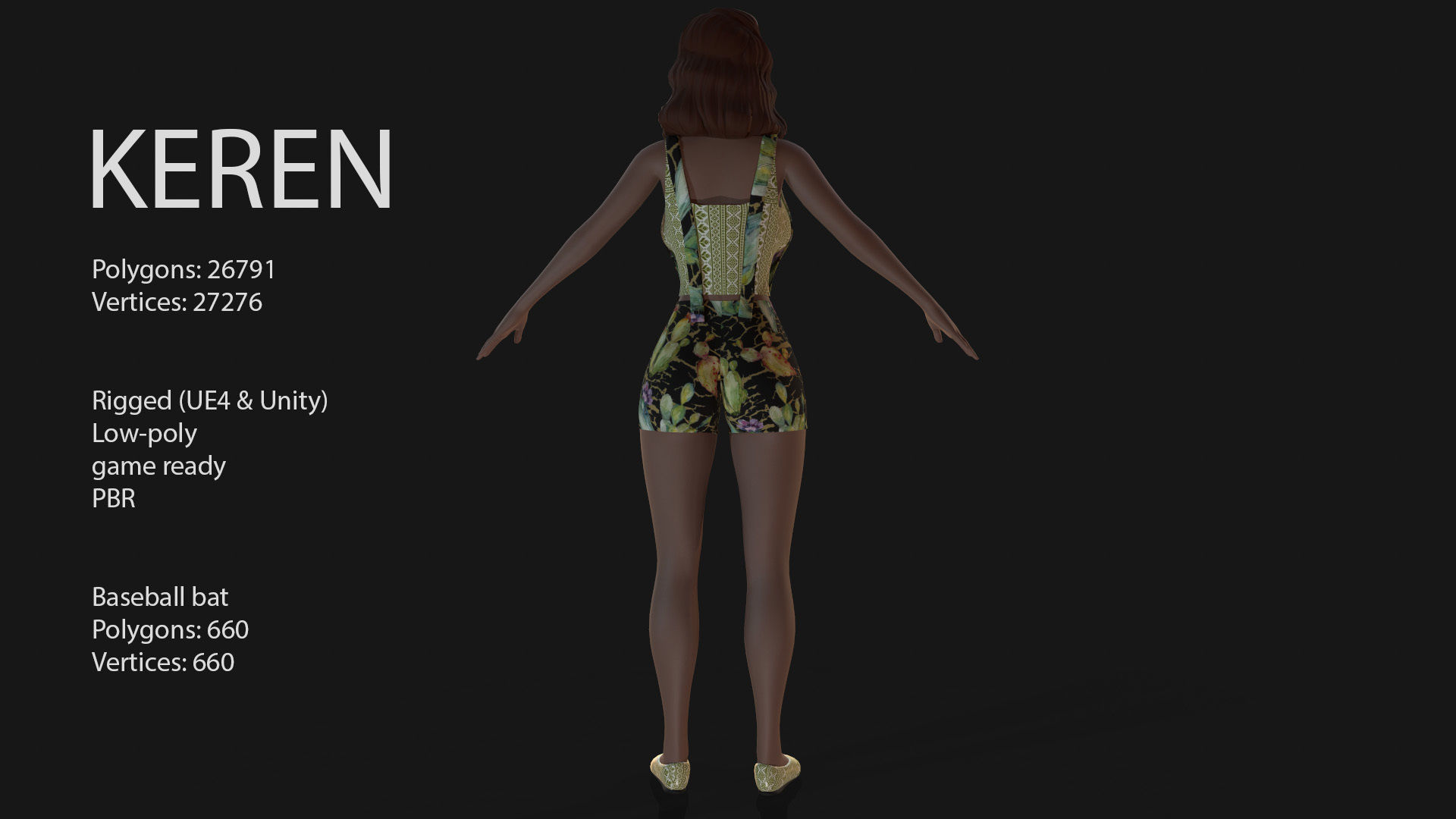 Keren Style X GIRL Low-poly 3D model_5