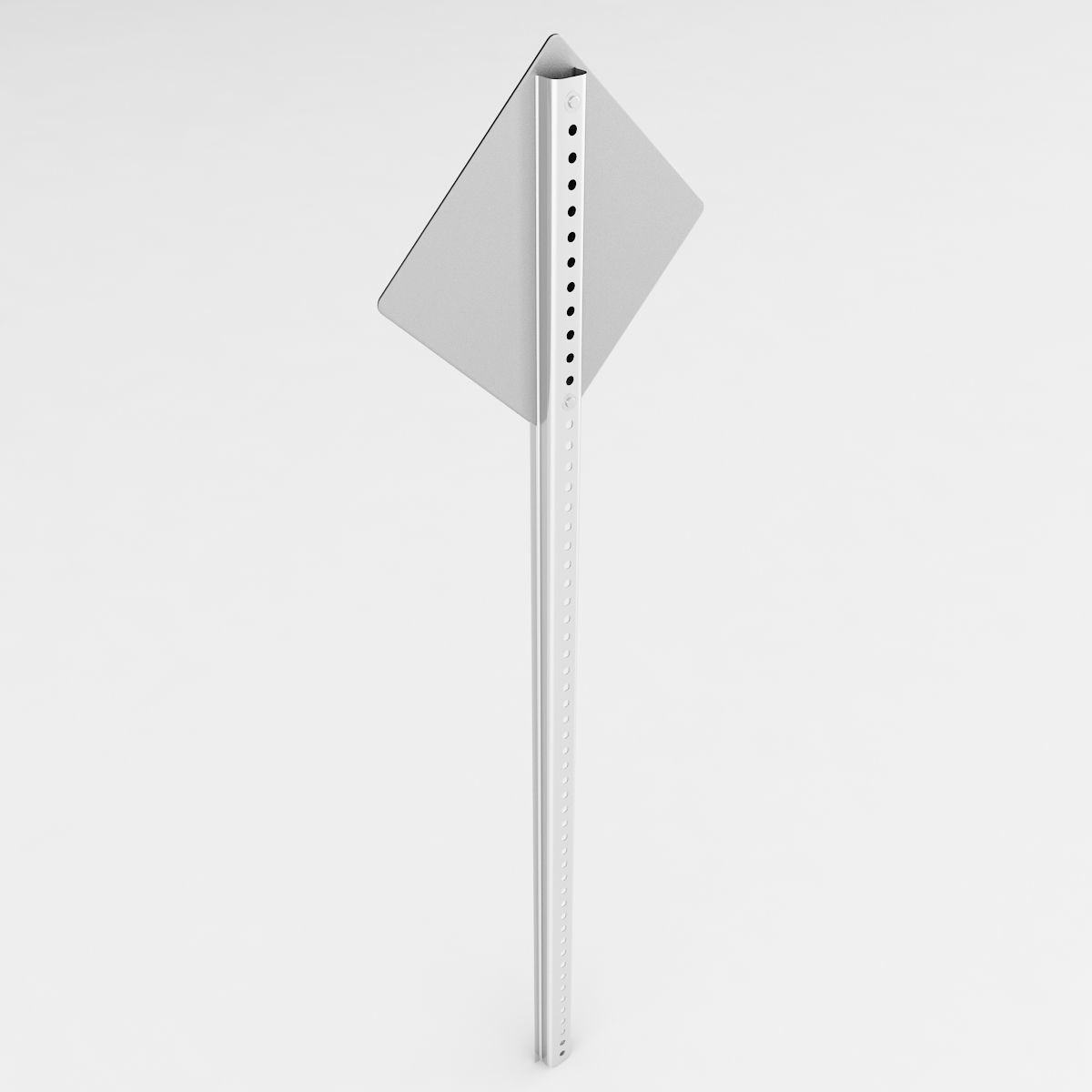 Right then Left Curve Sign 3D model_1