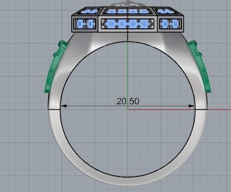 ring lion head 3D print model_8
