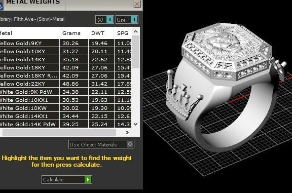 ring lion head 3D print model_3