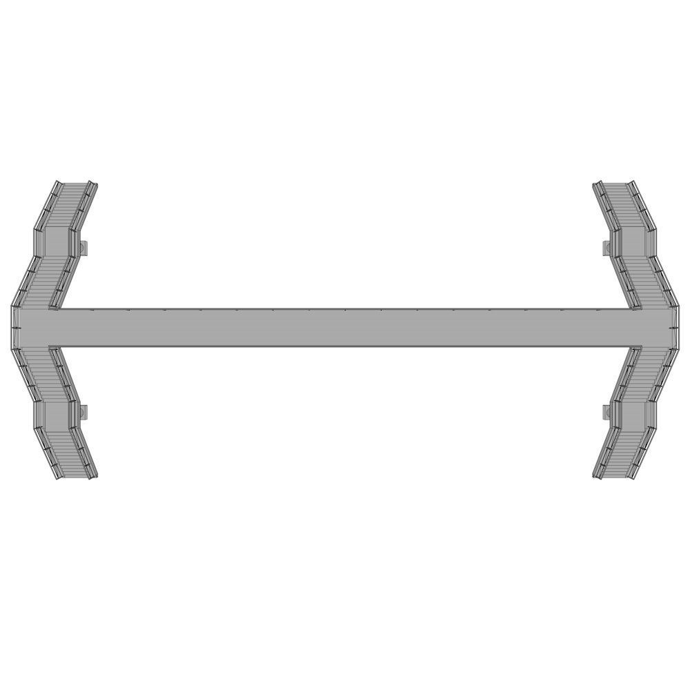 overpass escalator with railings Low-poly 3D model_8