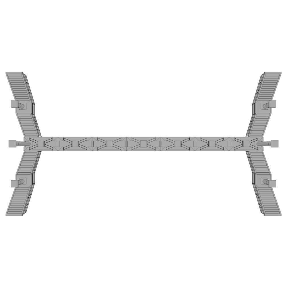 overpass escalator with railings Low-poly 3D model_6