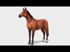 Horse realistic Low-poly 3D model_1