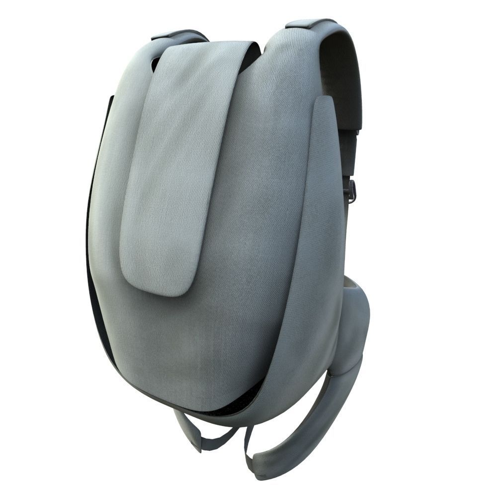 Parachute Backpack with Straps Low-poly 3D model_7