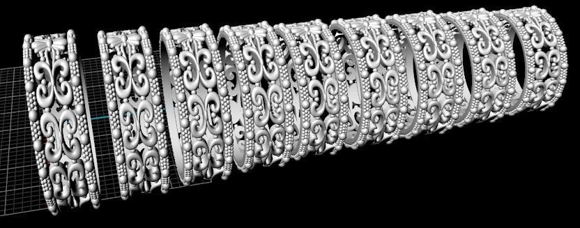 Wedding rings 3D print model_9