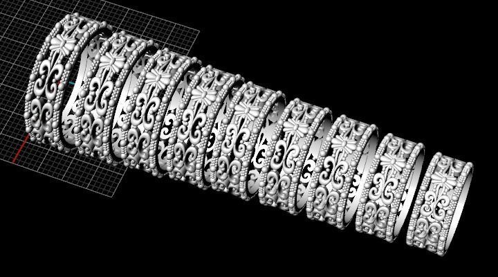 Wedding rings 3D print model_1