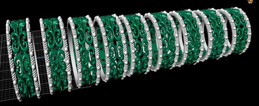 Wedding rings 3D print model_2