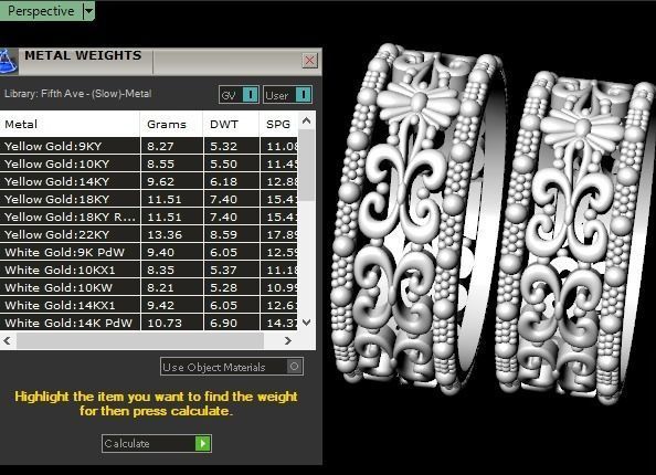 Wedding rings 3D print model_6