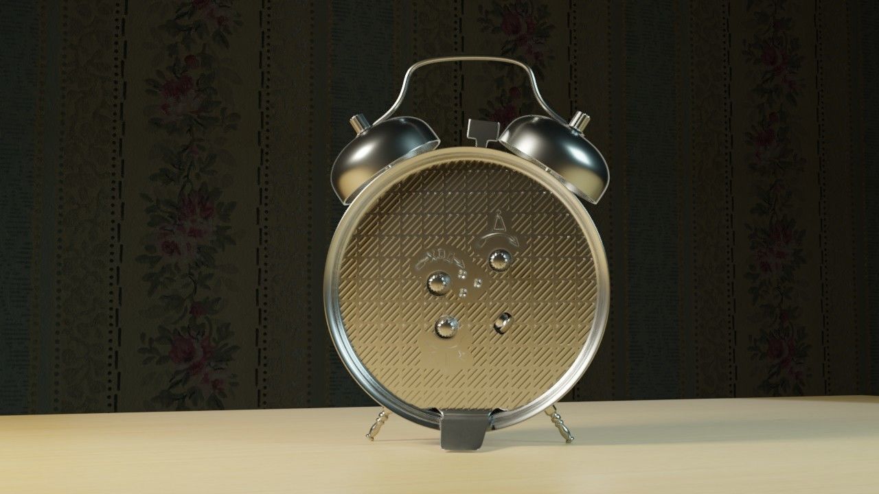 Soviet Alarm clock Raketa 3D model_2