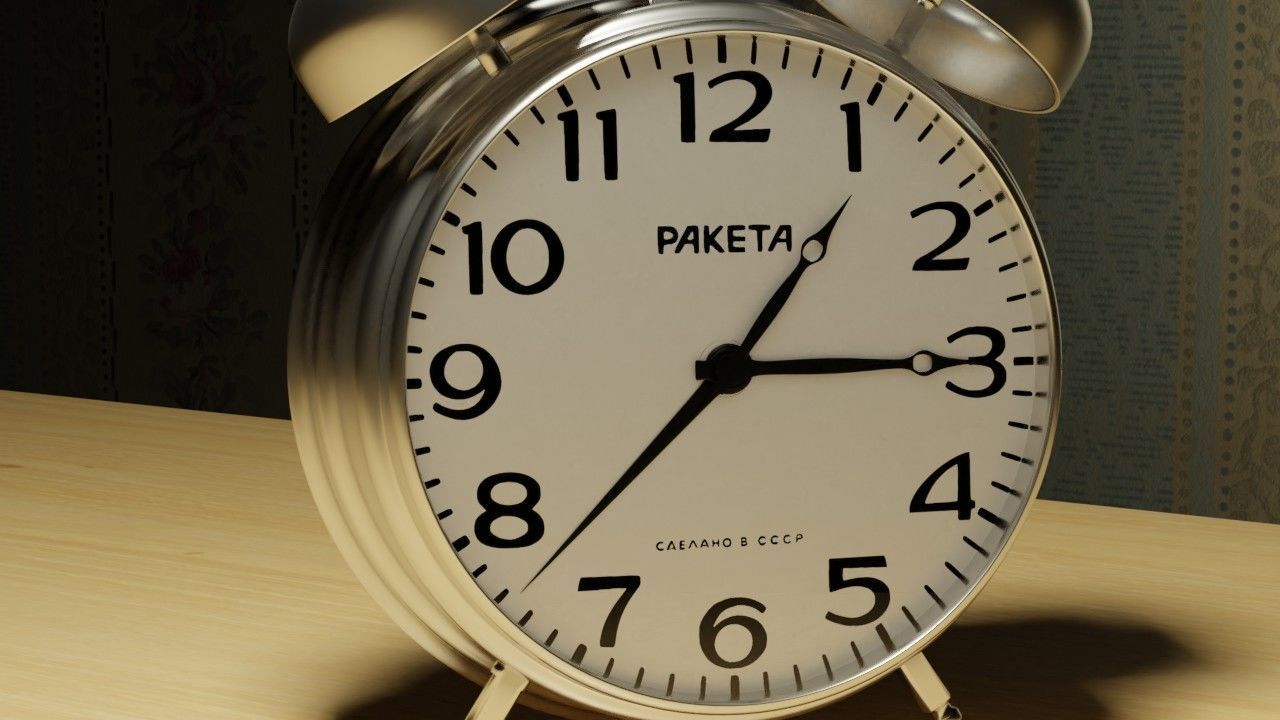 Soviet Alarm clock Raketa 3D model_5