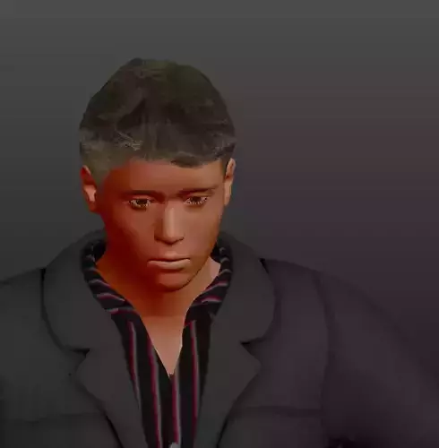 Rigged Game Character Low-poly 3D model