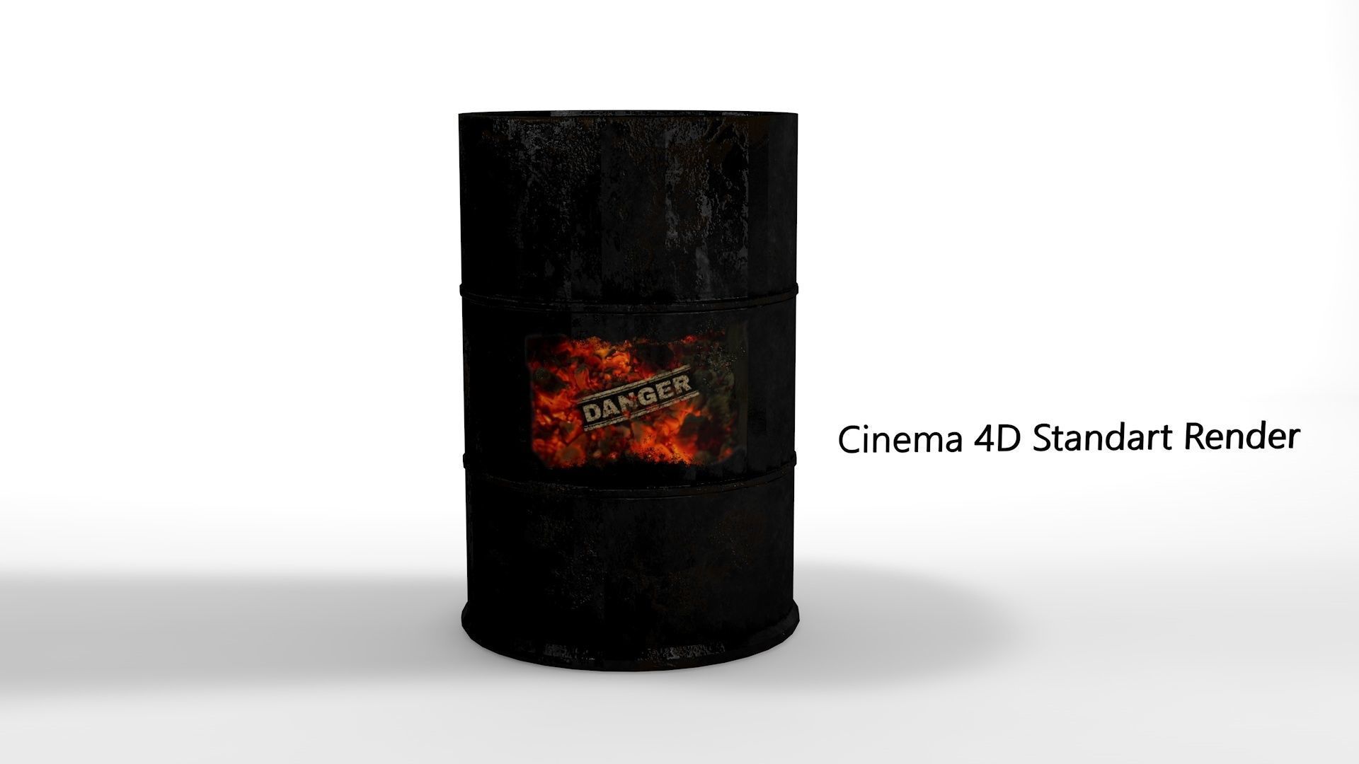 Fuel Barrel PBR Model Low-poly 3D model_8