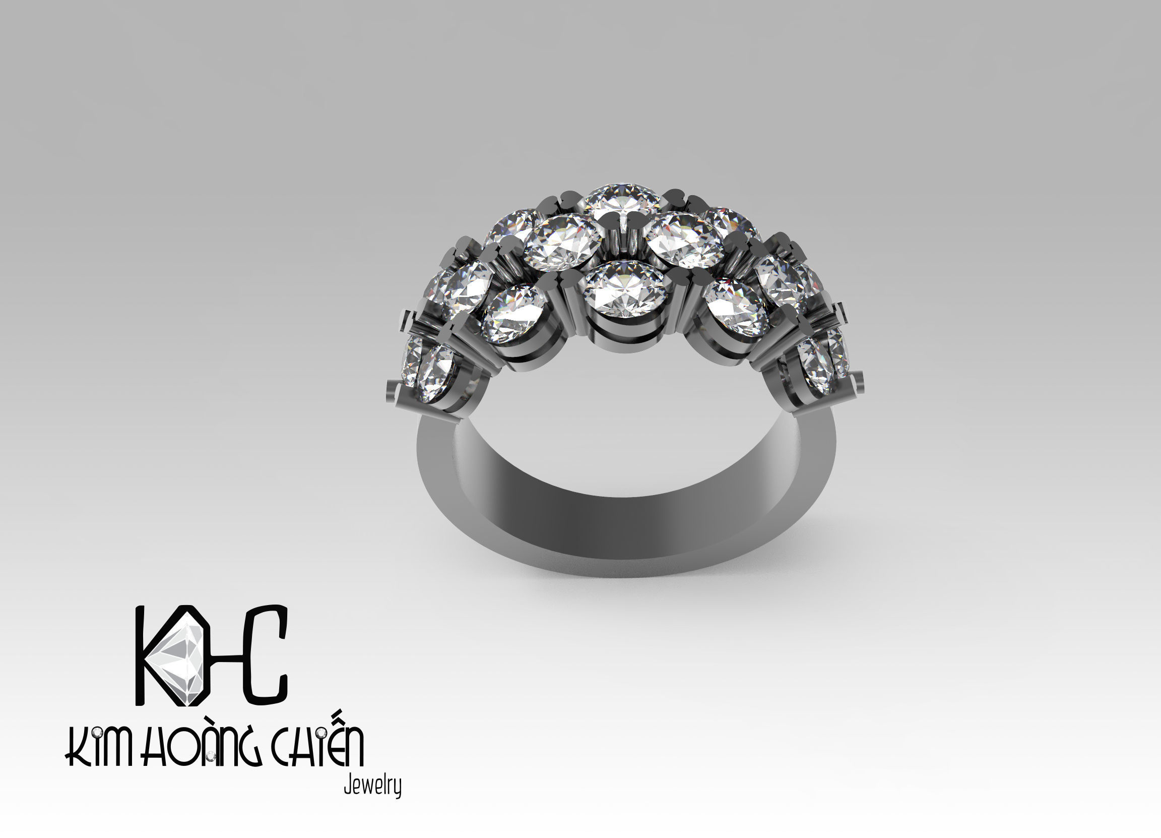  Rings-0147-3dm with diamond -1  Files 3D print model 3D print model_2