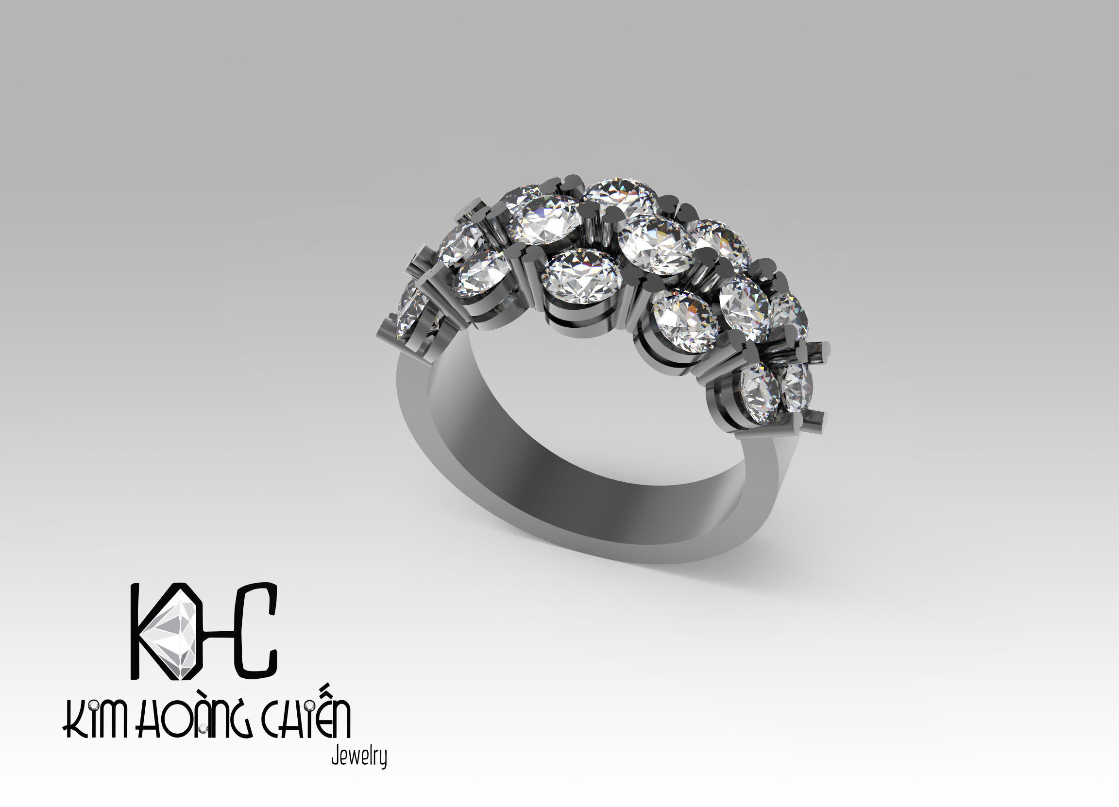  Rings-0147-3dm with diamond -1  Files 3D print model 3D print model_7