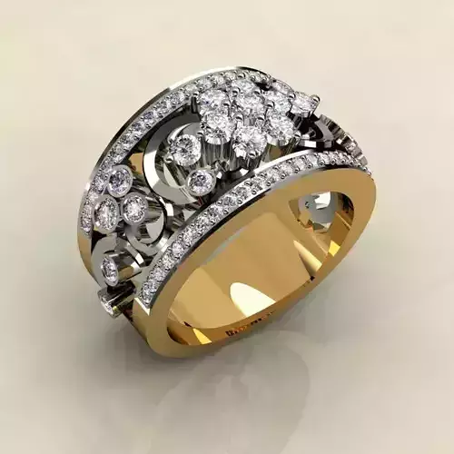 Rings elegant gold and diamond ring
