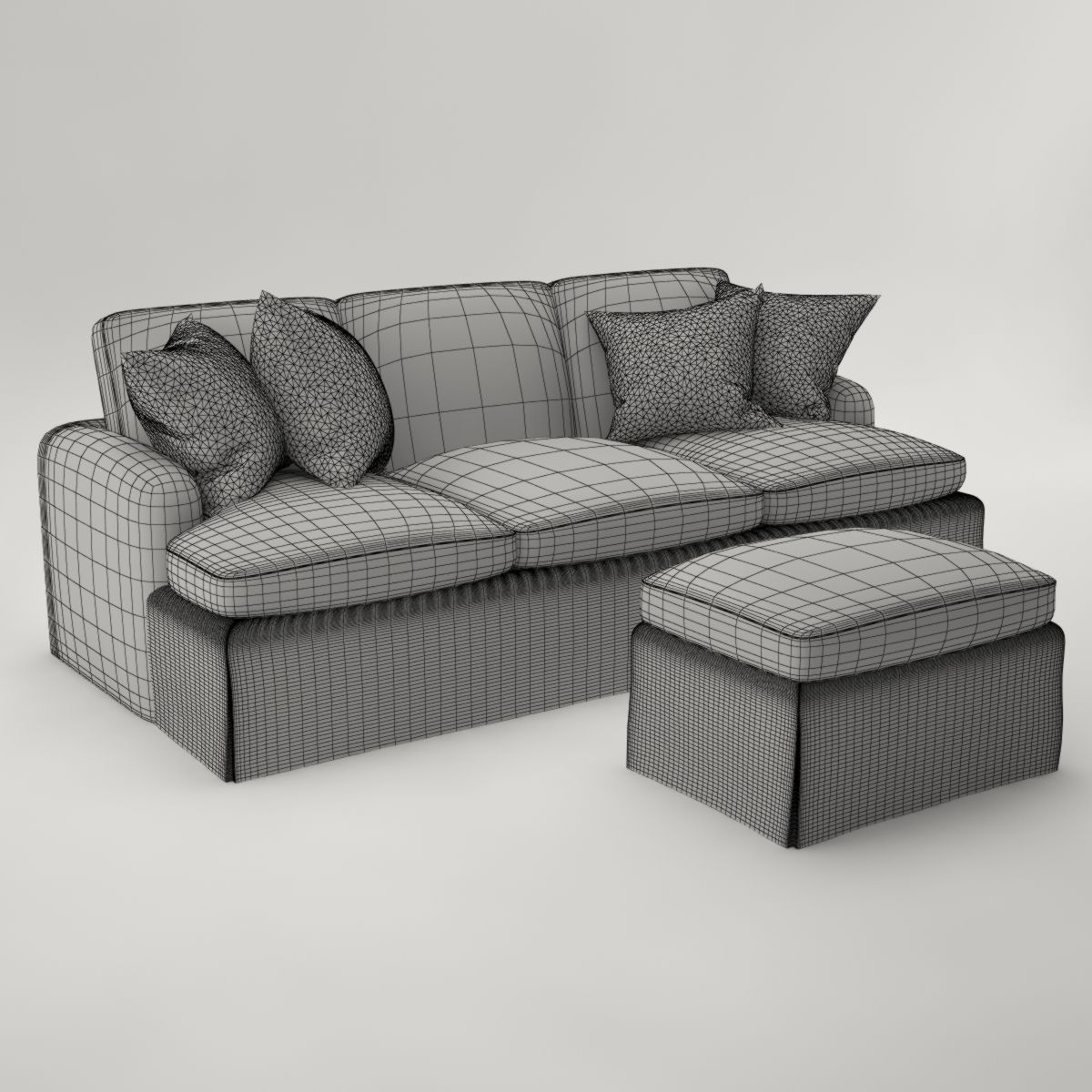Pro - Sofa and Ottoman Rudin 2496 3D model_3