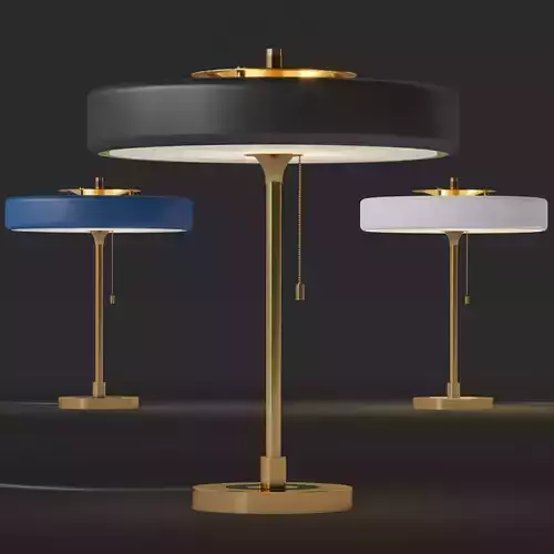 REVOLVE set three table lamps in gold