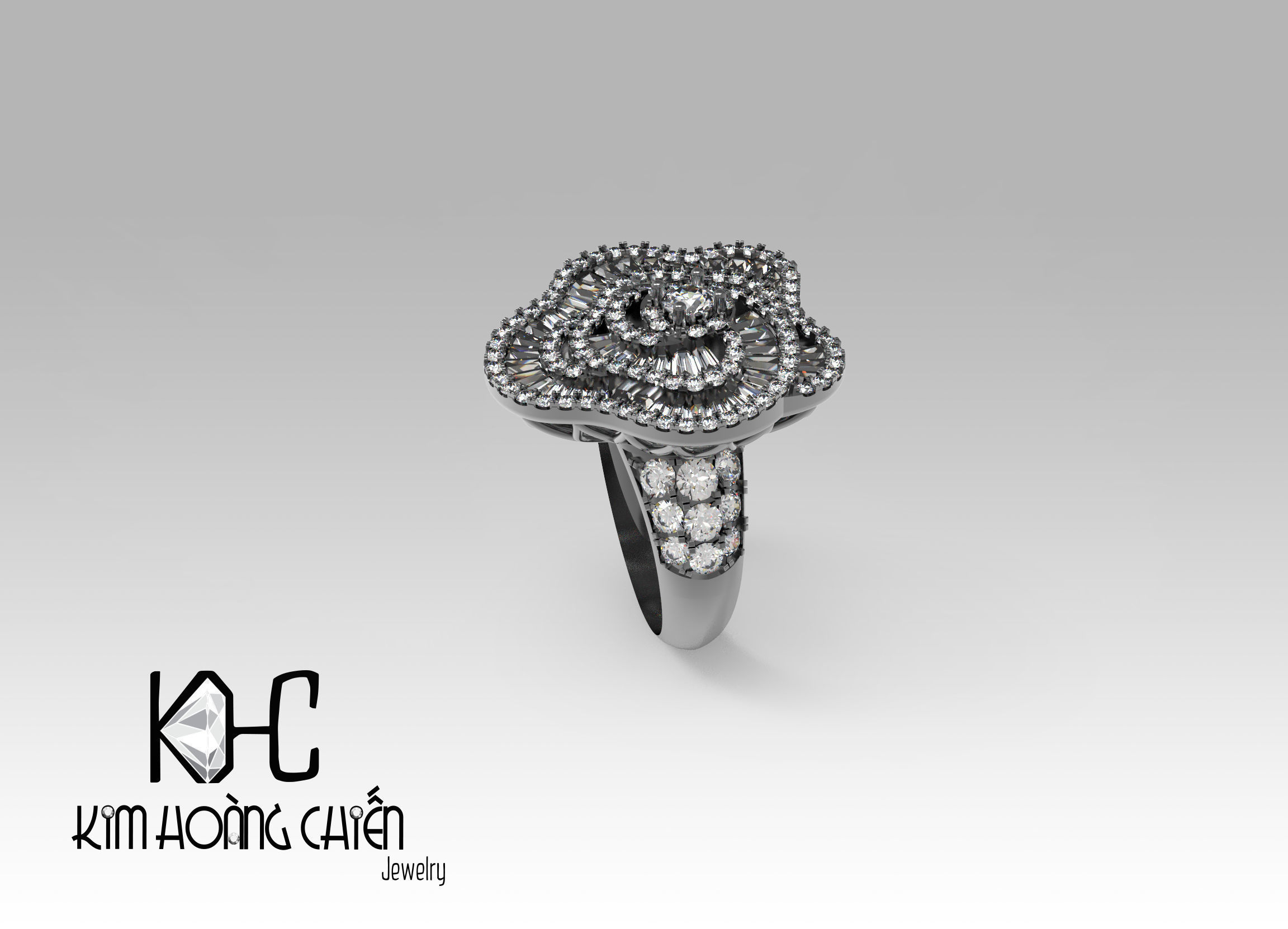Rings-0302-3dm with diamond -1 Files 3D print model 3D print model_3