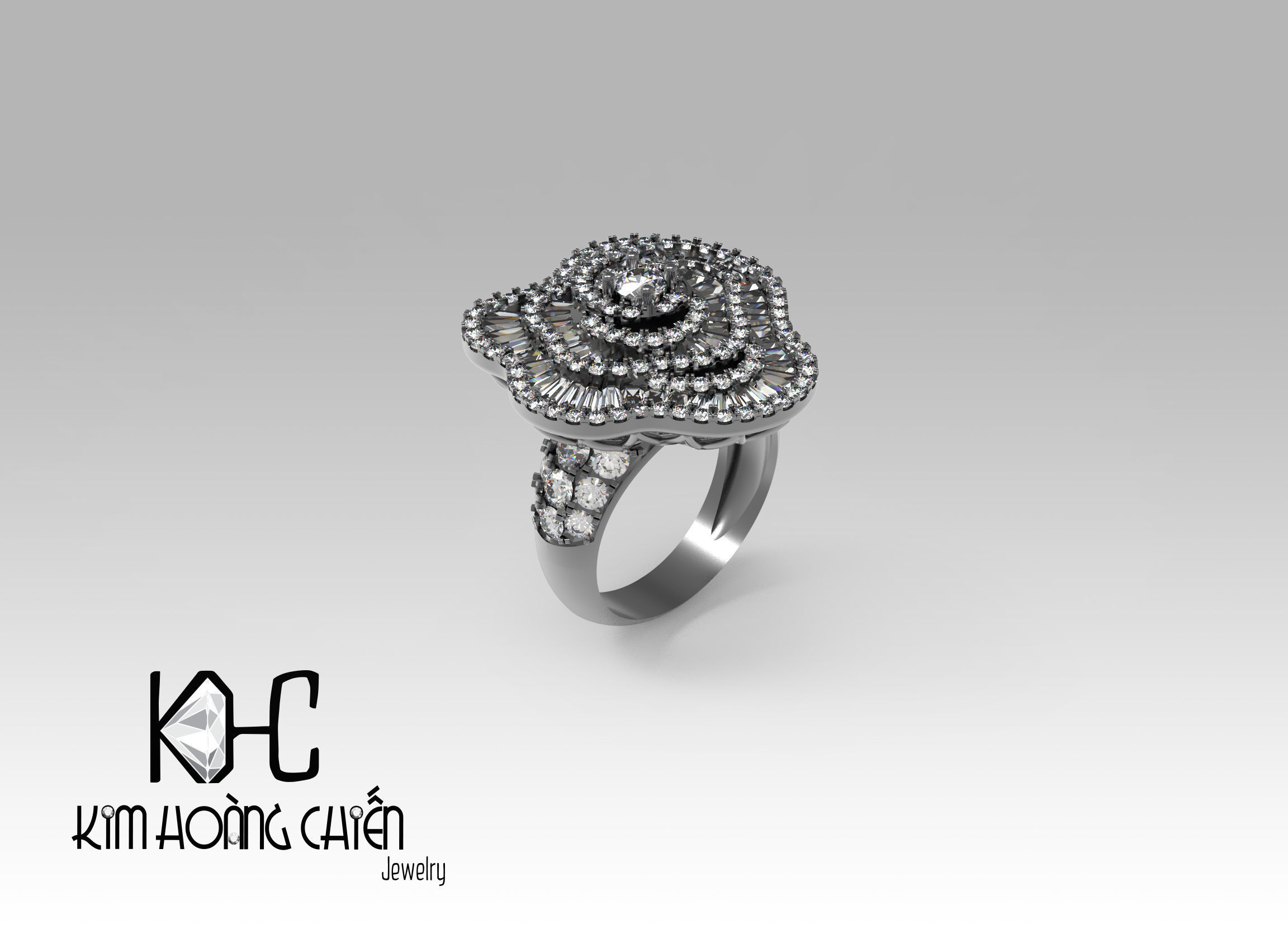 Rings-0302-3dm with diamond -1 Files 3D print model 3D print model_9