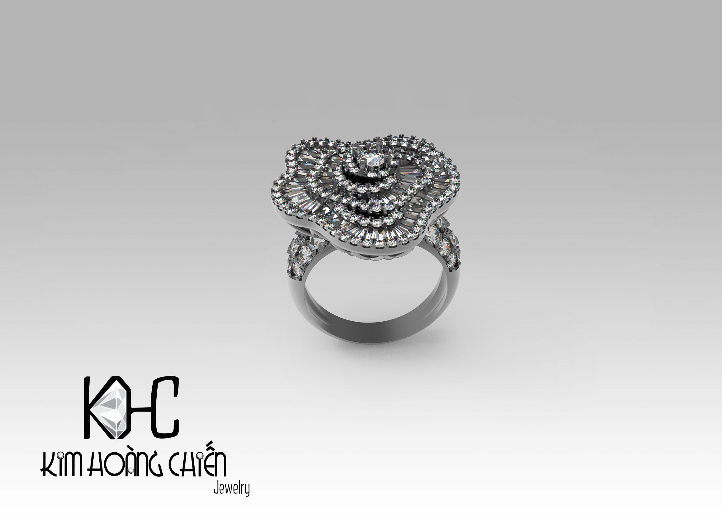Rings-0302-3dm with diamond -1 Files 3D print model 3D print model_1
