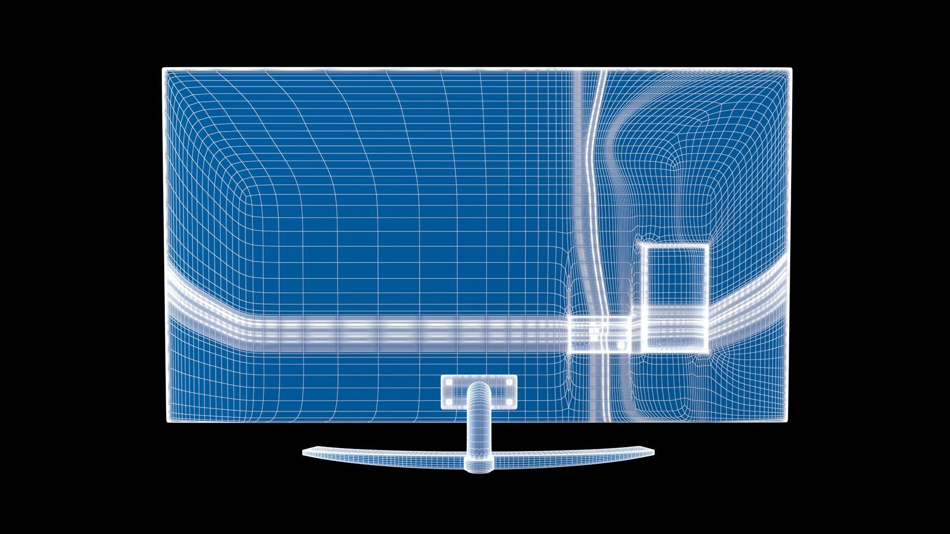 LG SM90 Nanocell TV Low-poly 3D model_10