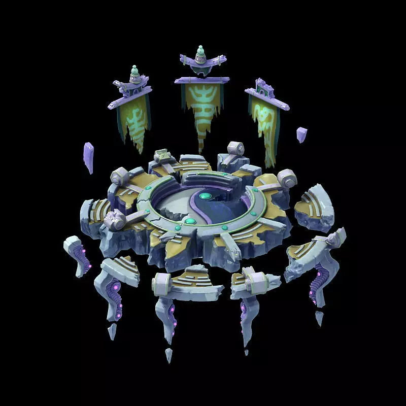 Voidly ruined the ruins of the altar 3D model_0