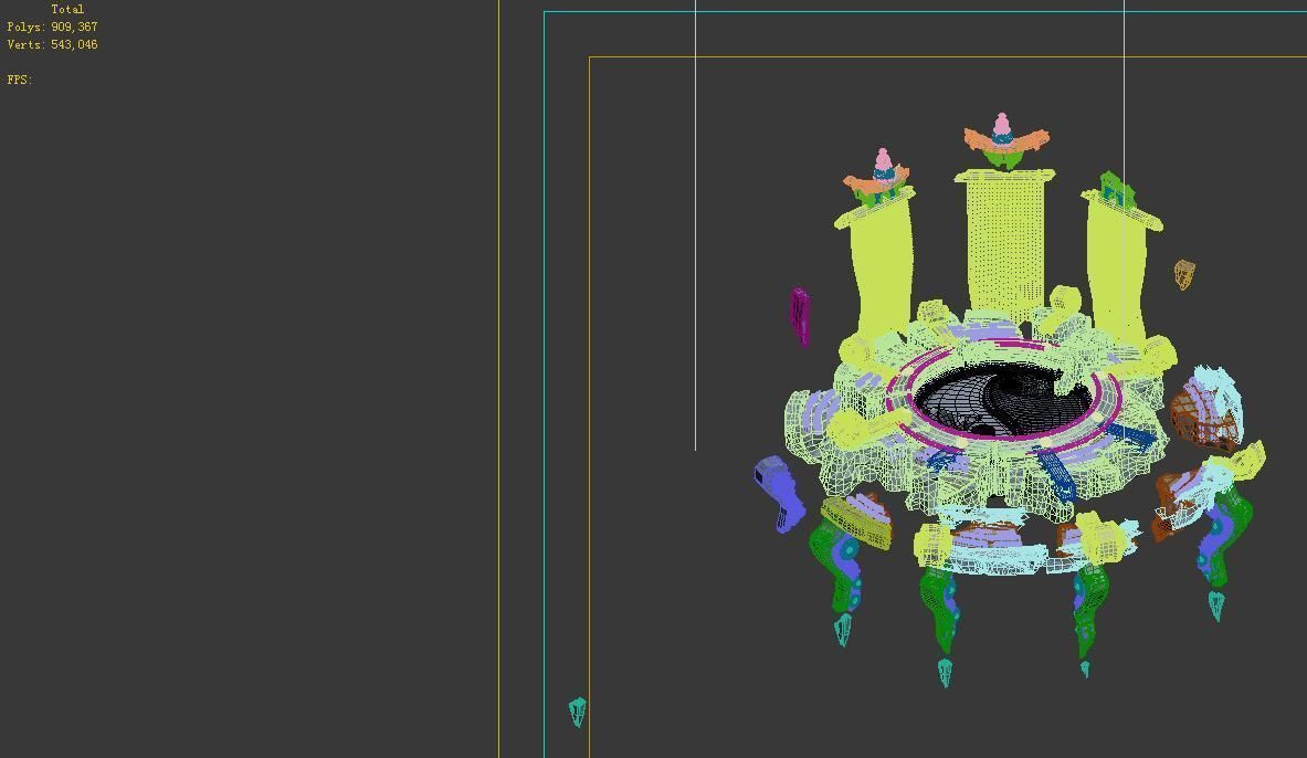 Voidly ruined the ruins of the altar 3D model_1