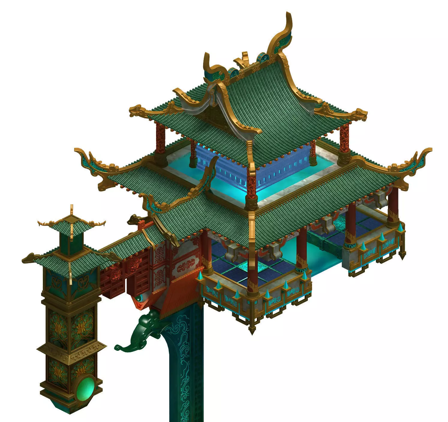 Temple - Theme Building 3D model_0