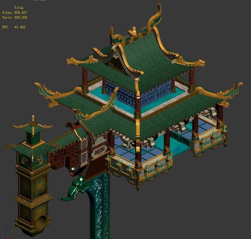 Temple - Theme Building 3D model_1