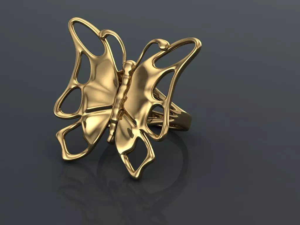 Butterfly ring 3D print model_0