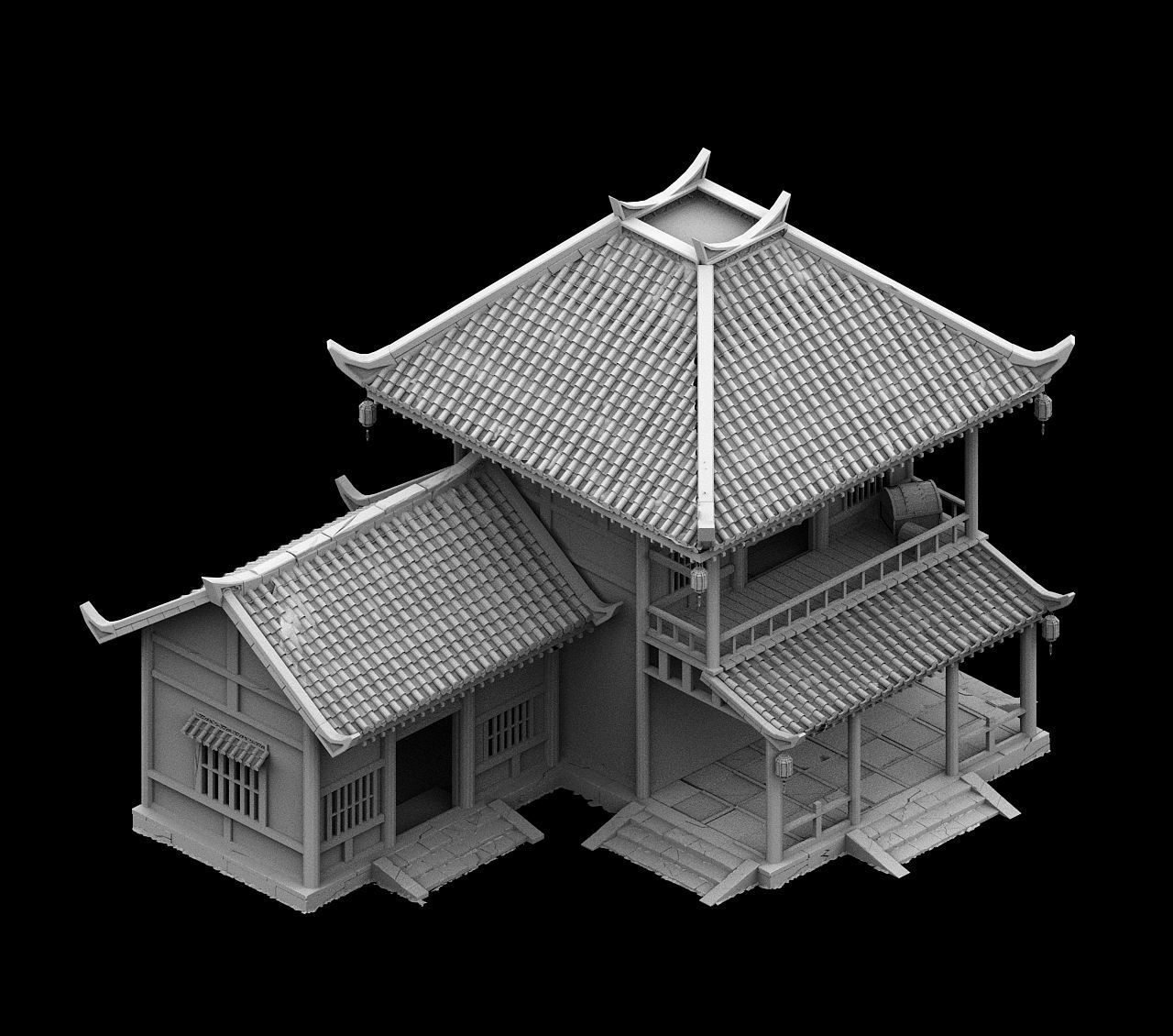 Wangcheng Escort - Building Small House 3D model_2