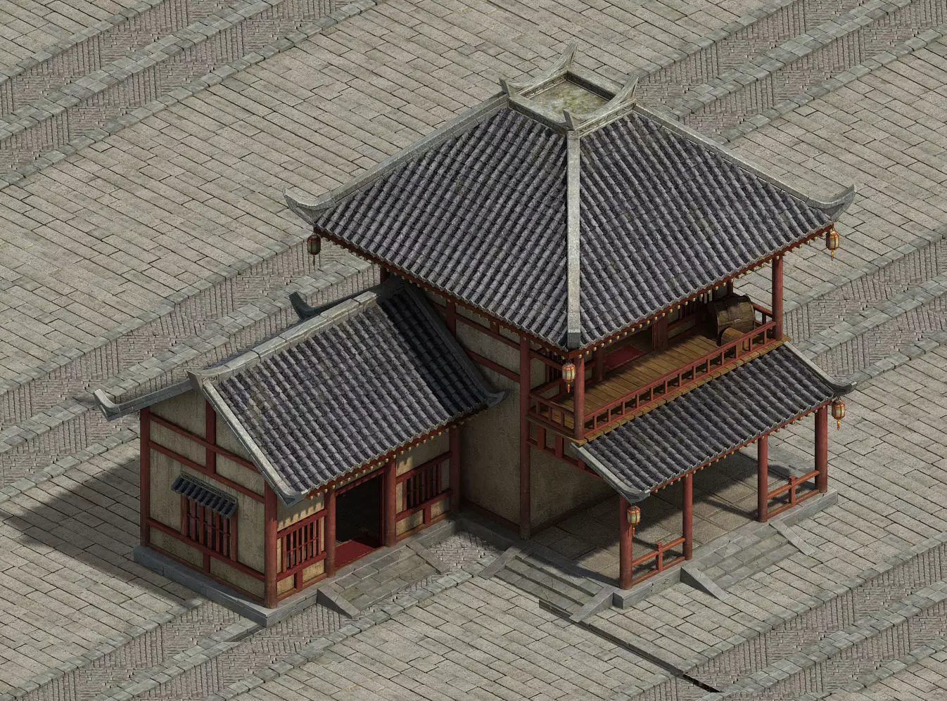 Wangcheng Escort - Building Small House 3D model_0