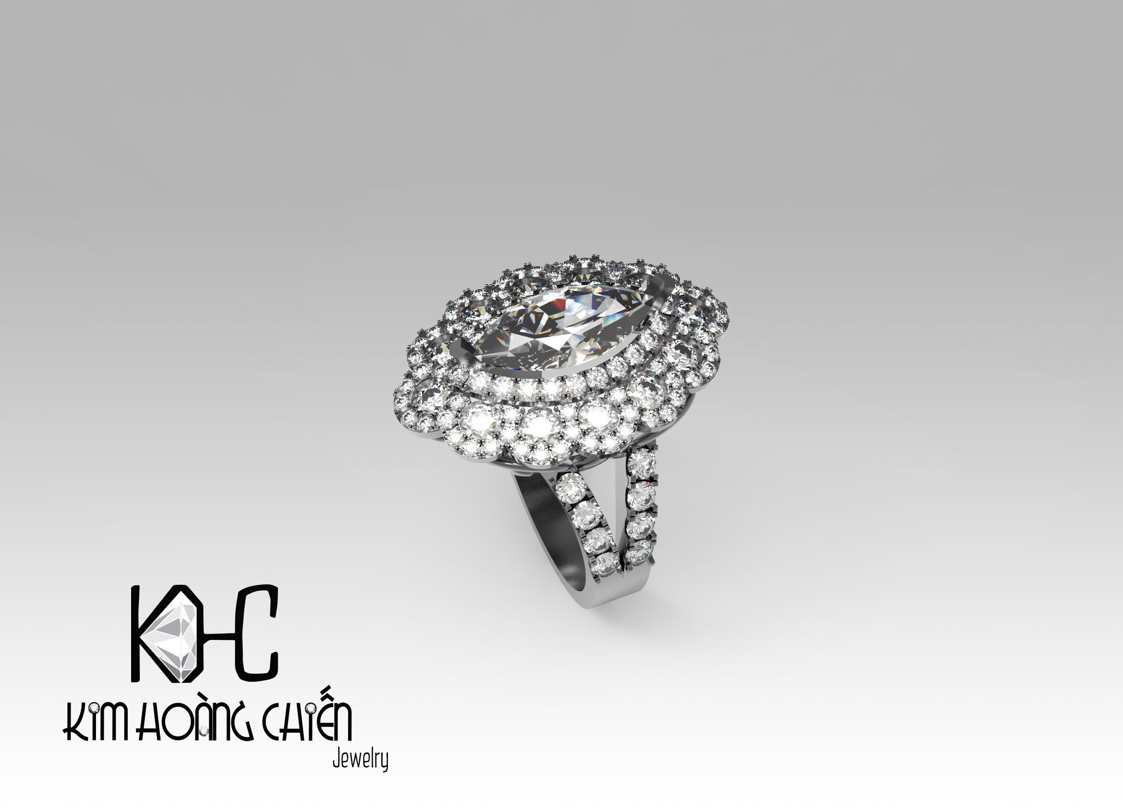 Rings-0402-3dm with diamond -1 Files 3D print model  3D print model_3