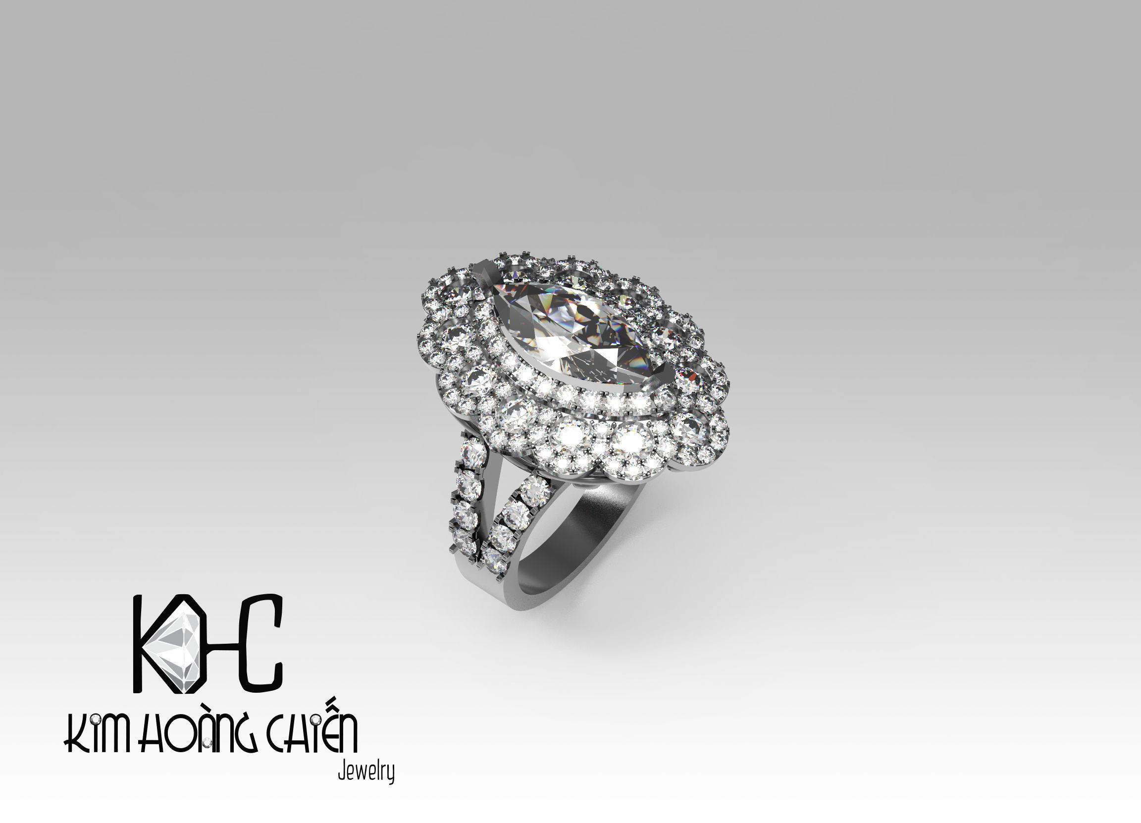 Rings-0402-3dm with diamond -1 Files 3D print model  3D print model_9