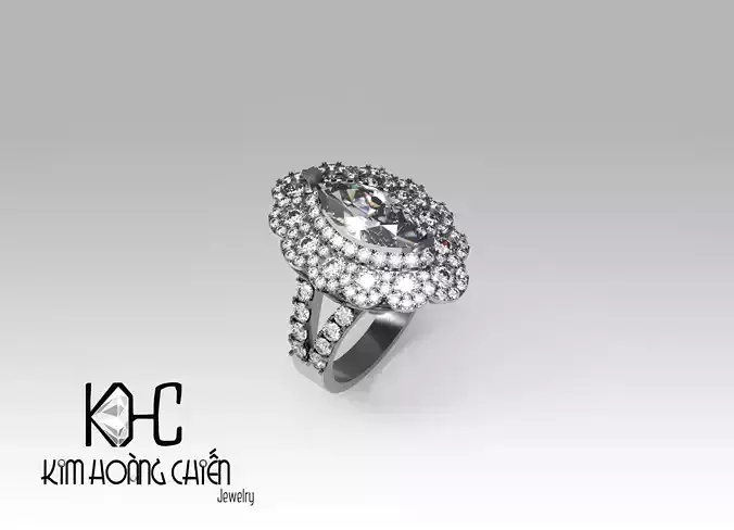 Rings-0402-3dm with diamond -1 Files 3D print model  3D print model