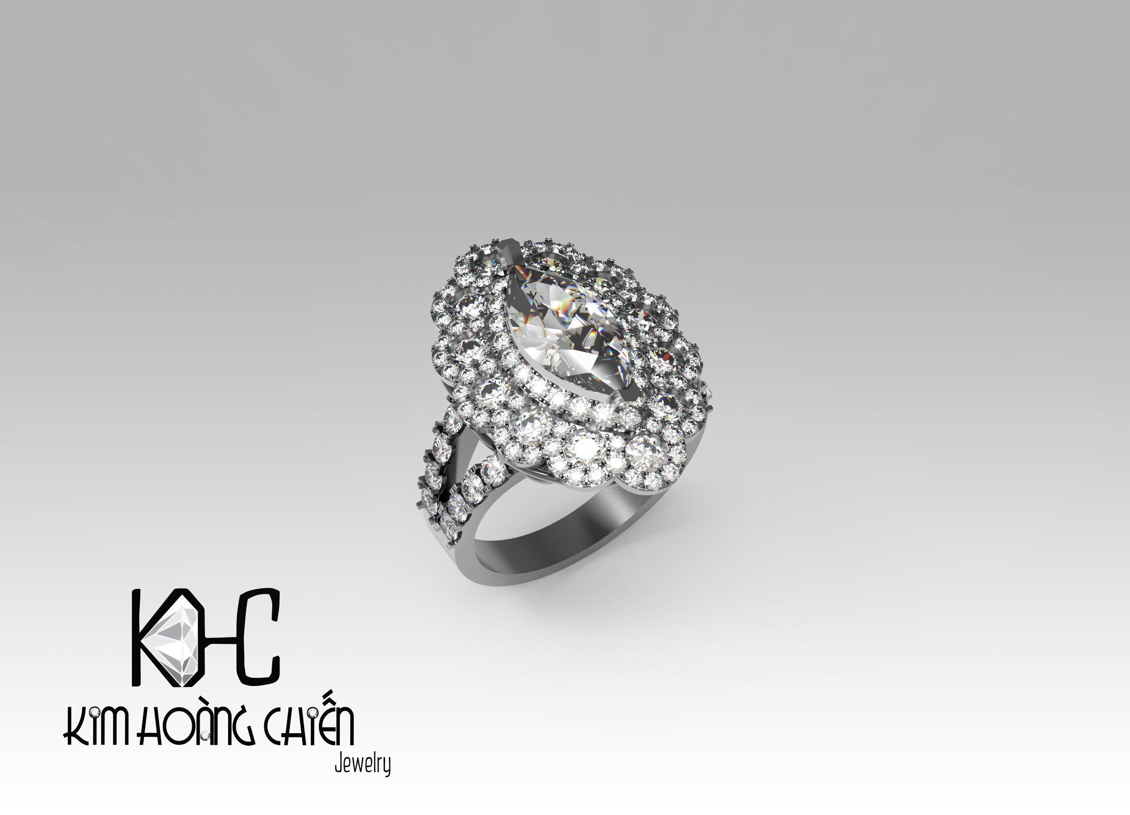 Rings-0402-3dm with diamond -1 Files 3D print model  3D print model_5